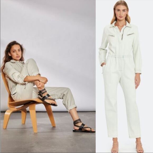 IRO Rialto Denim Jumpsuit Light Blue Women’s Size 36 NWT
